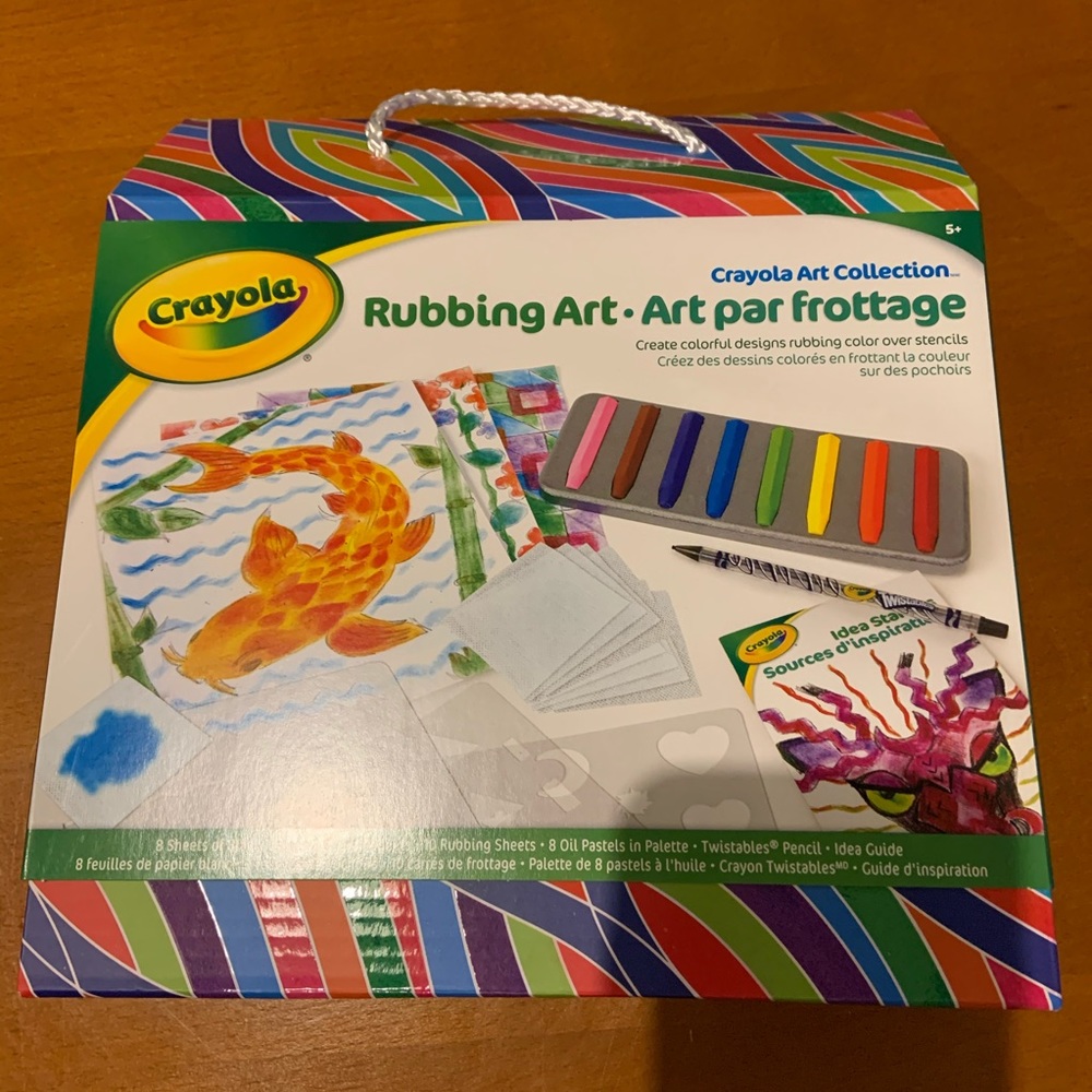 NiB Crayola Rubbing Art pastel & stencil kit